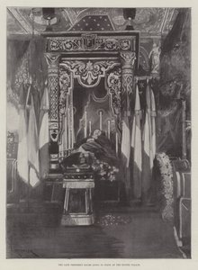 The late President Faure lying in State at the Elysee Palace